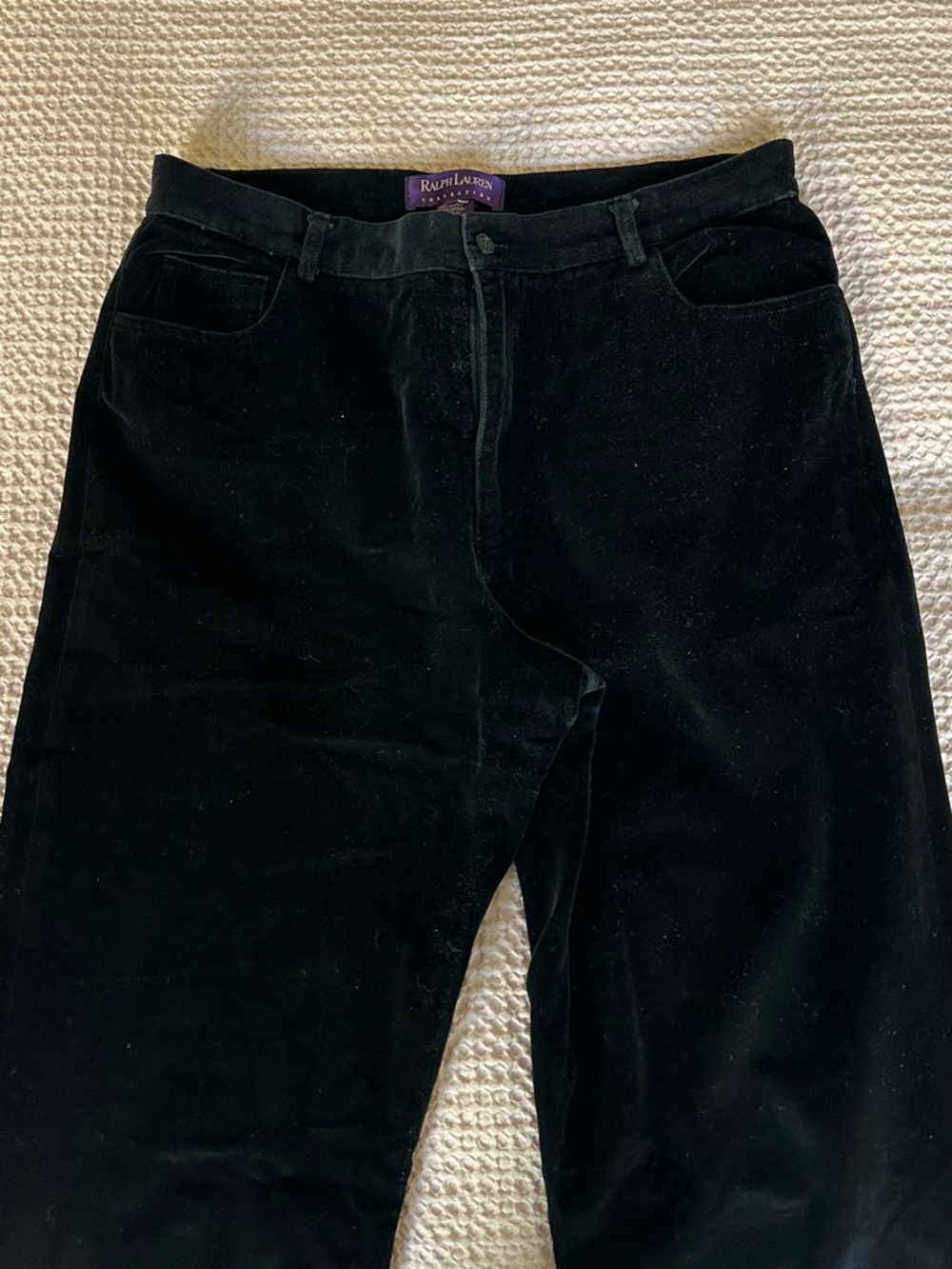 Ralph Lauren Black Velour Pants